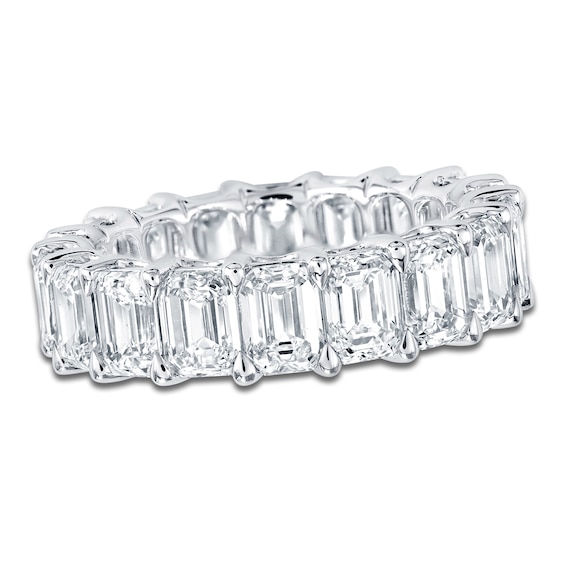 Chosen Certified Emerald-Cut Diamond Eternity Band 7-5/8 to 9-5/8 ct tw Platinum