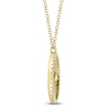 Thumbnail Image 2 of Shy Creation Diamond Textured Circle Necklace 1/3 ct tw 14K Yellow Gold 18" SC22009187
