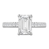 Thumbnail Image 3 of Emerald-Cut Lab-Grown Diamond Hidden Halo Engagement Ring 2-1/2 ct tw 14K White Gold