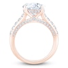 Thumbnail Image 2 of Round-Cut Lab-Grown Diamond Hidden Halo Engagement Ring 4-3/4 ct tw 14K Rose Gold