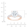 Thumbnail Image 4 of Round-Cut Lab-Grown Diamond Hidden Halo Engagement Ring 4-3/4 ct tw 14K Rose Gold