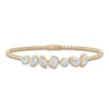 Thumbnail Image 1 of Jared Signature Bezel-Set Multi-Shape Lab-Grown Diamond Bangle Bracelet 3 ct tw 14K Yellow Gold