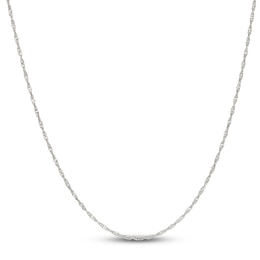 2mm Diamond-Cut Singapore Chain Necklace Solid Sterling Silver 24"