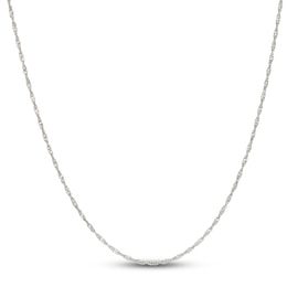 2mm Diamond-Cut Singapore Chain Necklace Solid Sterling Silver 20"
