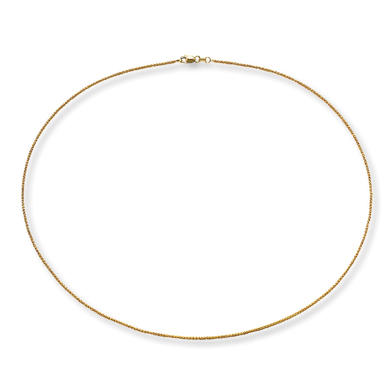 Solid Chain 14K Yellow Gold 18" Length 1.25mm