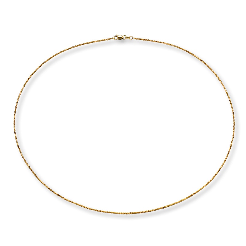 Main Image 2 of Solid Chain 14K Yellow Gold 18" Length 1.25mm