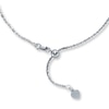 Thumbnail Image 2 of Solid Criss Cross Chain 14K White Gold Adjustable 16"-20" Length 1.4mm
