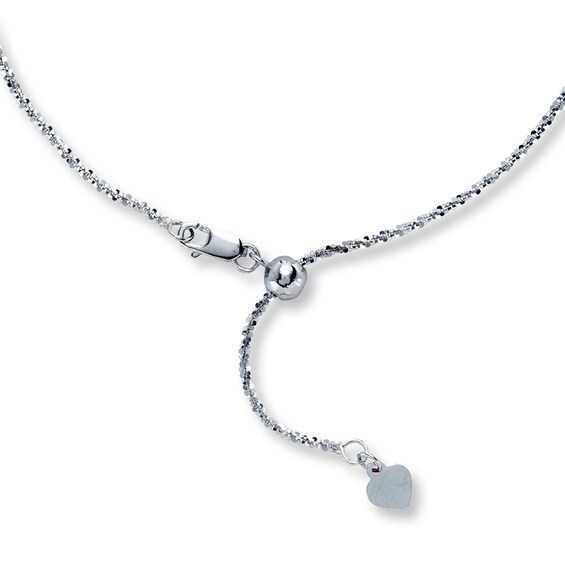 Adjustable Criss Cross Chain 14K White Gold 16"20" Length Jared