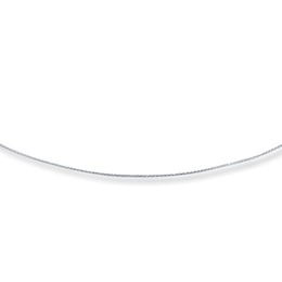 Adjustable Solid Wheat Chain 14K White Gold 16"-20" Length 0.85mm