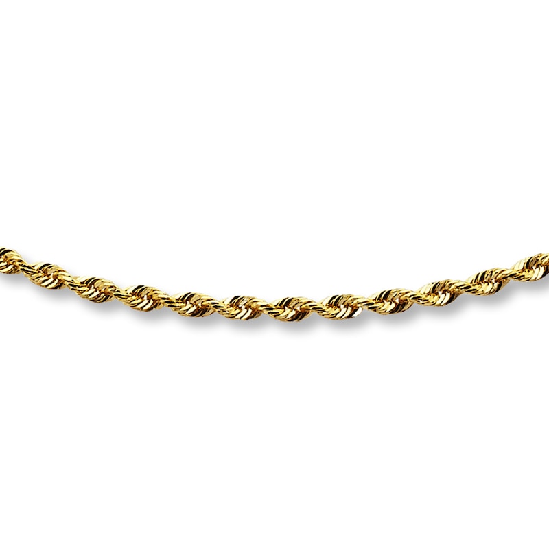 Main Image 1 of Solid Rope Chain Necklace 14K Yellow Gold 18" Length 1.5mm