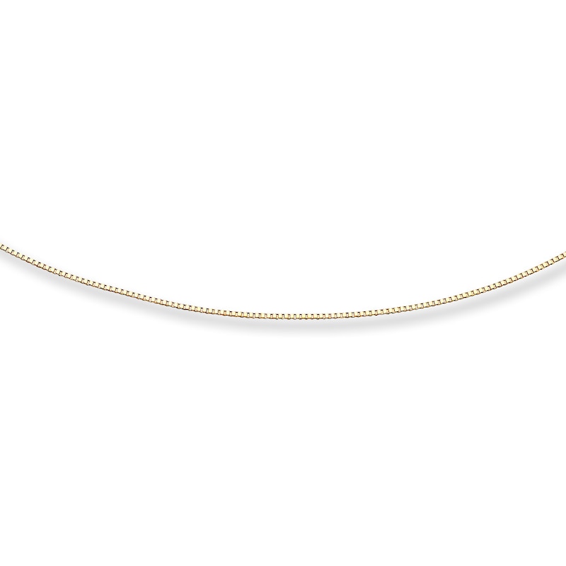 Main Image 1 of Solid Box Chain 14K Yellow Gold 18" Length 0.65mm