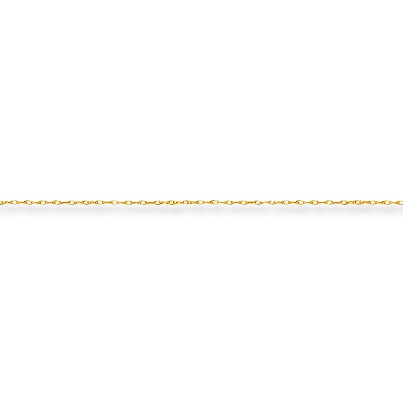 Solid Rope Chain Necklace 10K Yellow Gold 18-inch Length 0.5mm