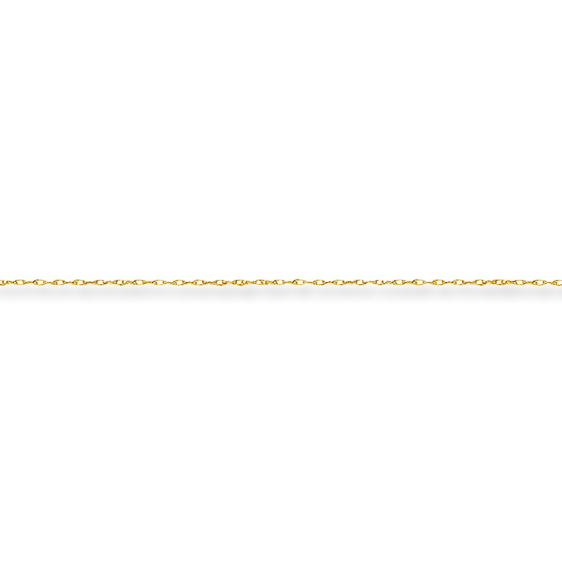 Main Image 1 of Solid Rope Chain Necklace 14K Yellow Gold 18-inch Length 0.7mm