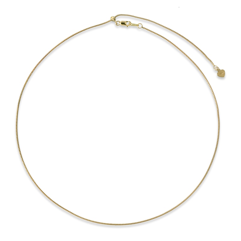 Main Image 1 of Solid Franco Chain Necklace 10K Yellow Gold 20-inch Adjustable 1mm