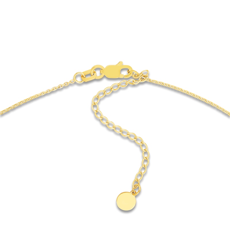 "Love" Necklace 14K Yellow Gold 18" Adjustable