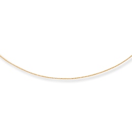 Solid Square Wheat Chain 10K Yellow Gold 20" Adjustable 0.85mm