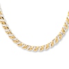 Thumbnail Image 1 of Solid Mariner Link Necklace 10K Two-Tone Gold 22" Length 6.9mm