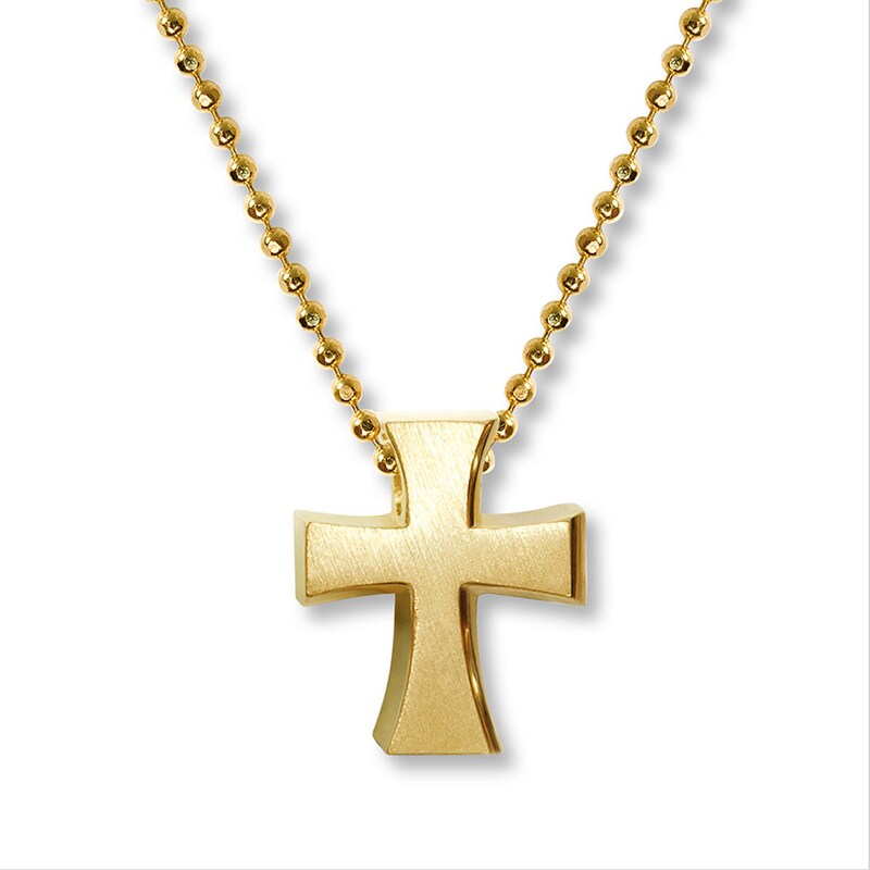 Main Image 1 of Alex Woo Cross Necklace 14K Yellow Gold