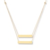 Thumbnail Image 1 of Stacked Bar Necklace 10K Yellow Gold 16" Length