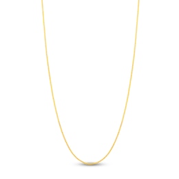 Solid Box Chain 14K Yellow Gold 24" Length 0.66mm