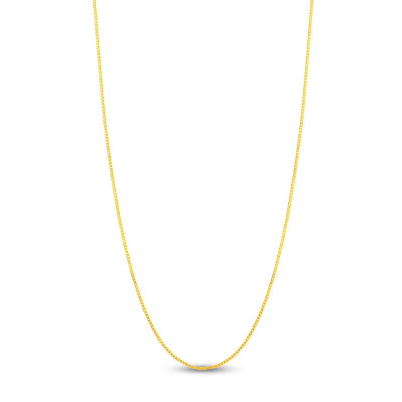 Main Image 1 of Solid Box Chain 14K Yellow Gold 24" Length 0.66mm