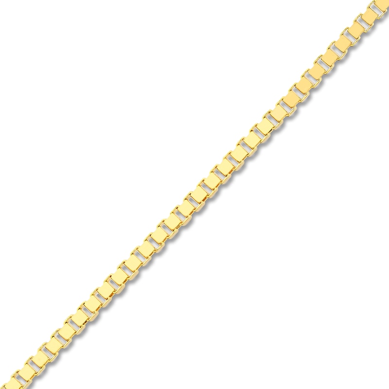 Solid Box Chain 14K Yellow Gold 24" Length 0.66mm
