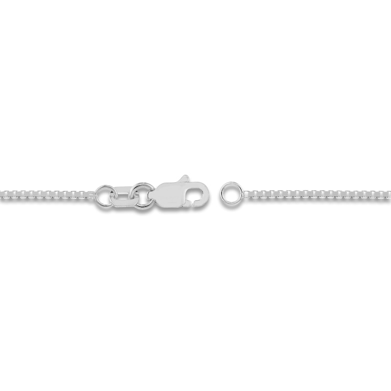 Main Image 3 of Solid Box Chain 14K White Gold 16" Length 0.93mm