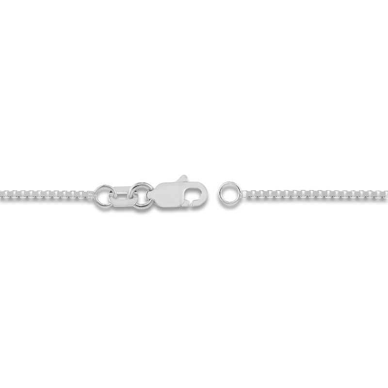 Main Image 3 of Solid Box Chain 14K White Gold 22" Length 0.93mm