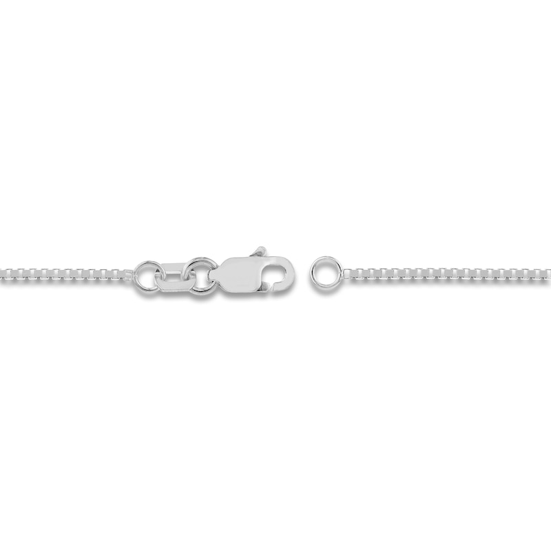 Solid Box Chain 14K White Gold 24" Length 0.75mm