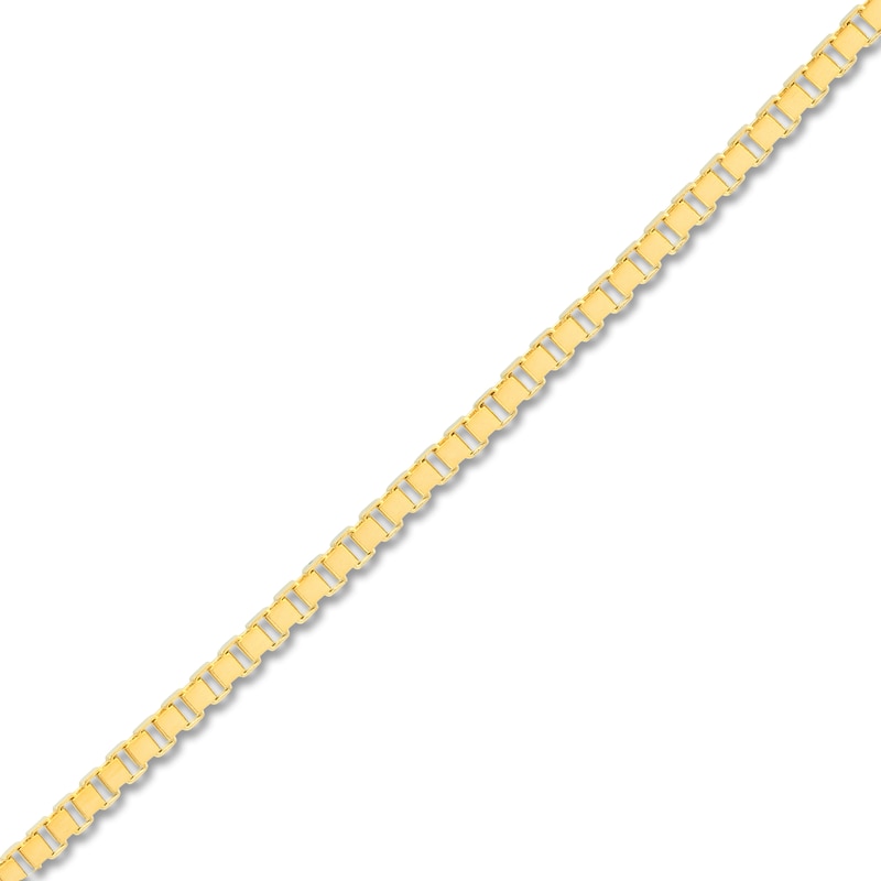 Solid Box Chain 14K Yellow Gold 16" Length 1mm