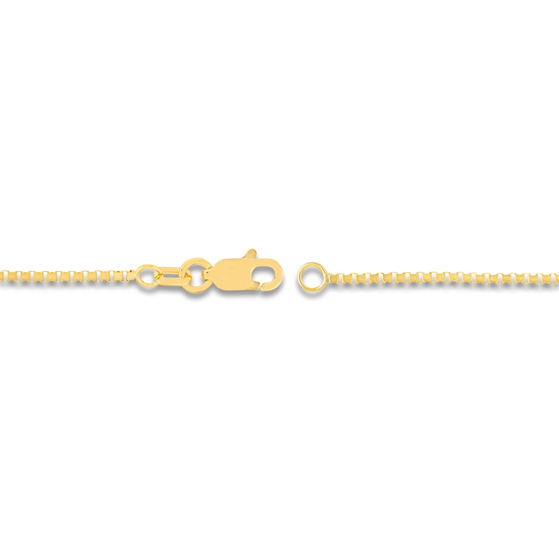 Solid Box Chain 14K Yellow Gold 16" Length 1mm