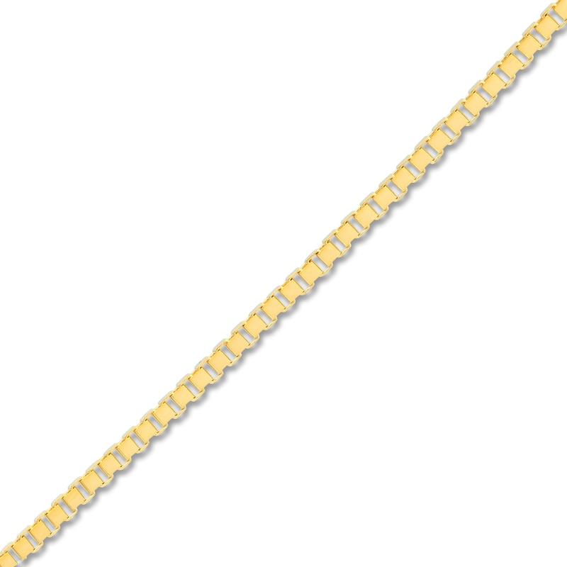 Solid Box Chain 14K Yellow Gold 20" Length 1mm