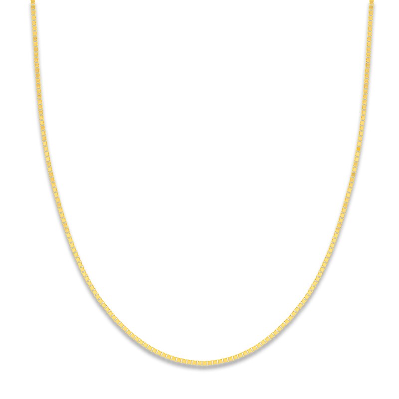 Main Image 1 of Solid Box Chain 14K Yellow Gold 22" Length 1.2mm