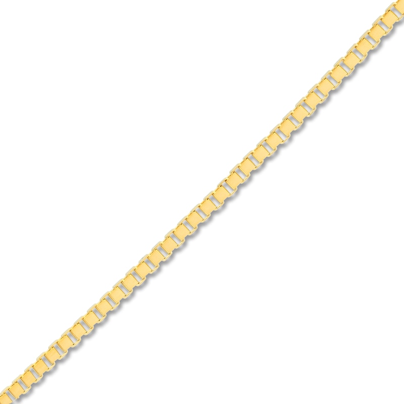 Solid Box Chain 14K Yellow Gold 22" Length 1mm