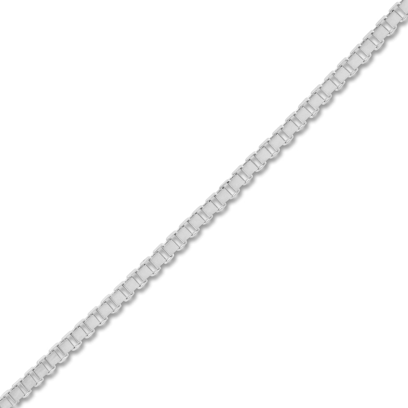 Solid Box Chain 14K White Gold 18" Length 1mm