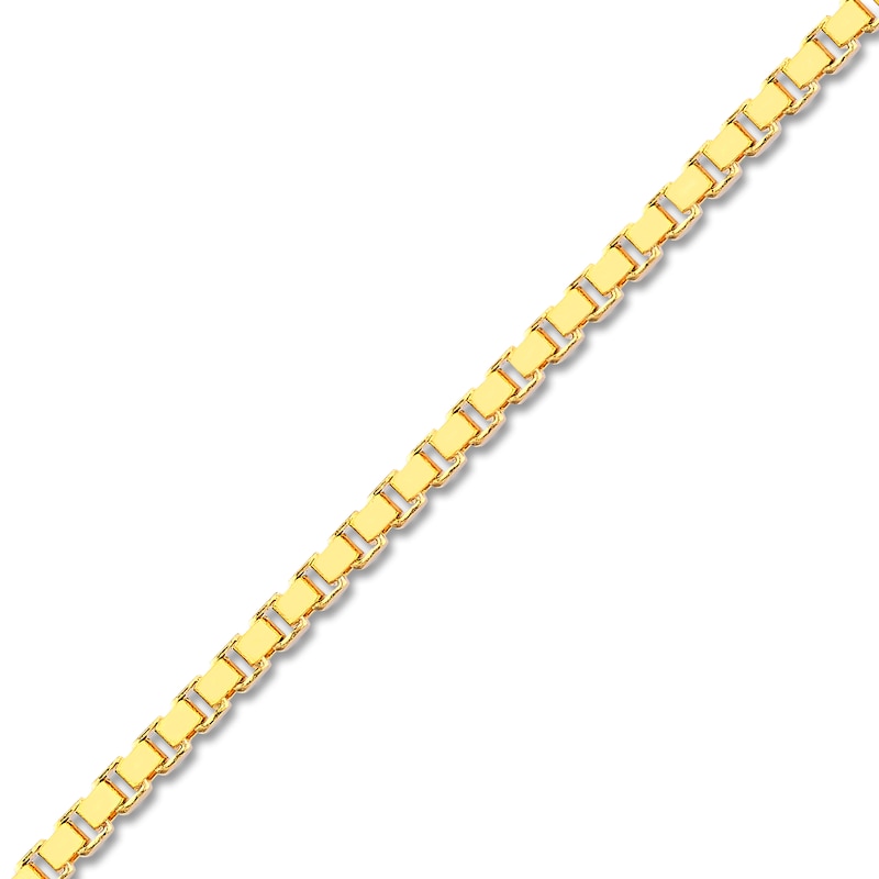 Solid Box Chain 14K Yellow Gold 16" Length 0.5mm