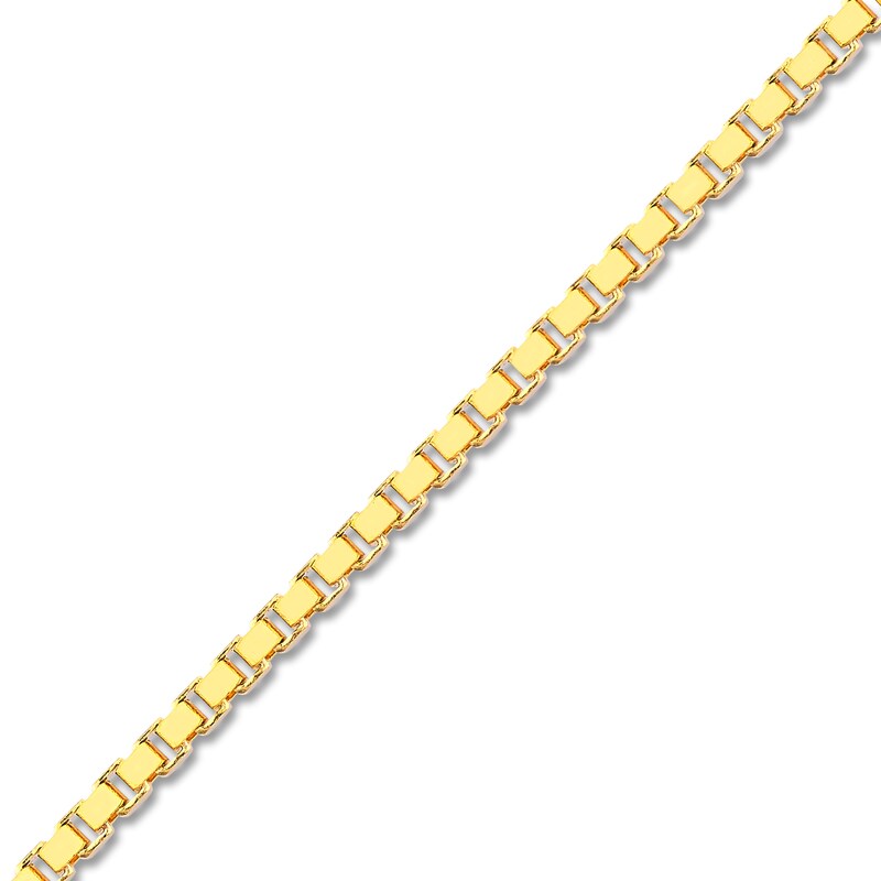 Main Image 2 of Solid Box Chain 14K Yellow Gold 16" Length 0.73mm