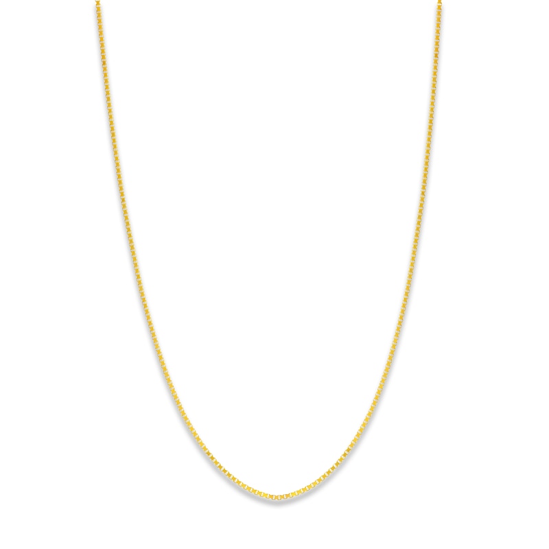 Main Image 1 of Solid Box Chain 14K Yellow Gold 18" Length 0.73mm