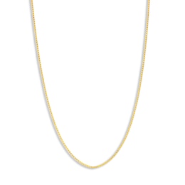 Solid Box Chain 14K Yellow Gold 20" Length 0.73mm