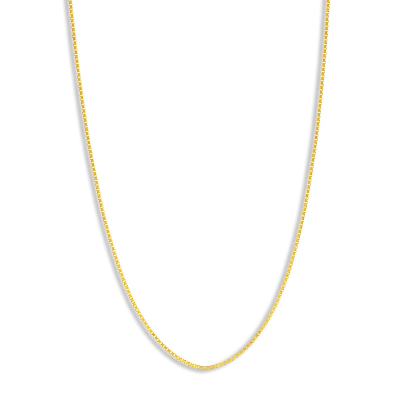 Main Image 1 of Solid Box Chain 14K Yellow Gold 20" Length 0.73mm
