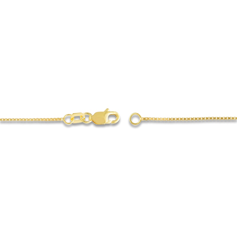 Solid Box Chain 14K Yellow Gold 20" Length 0.5mm