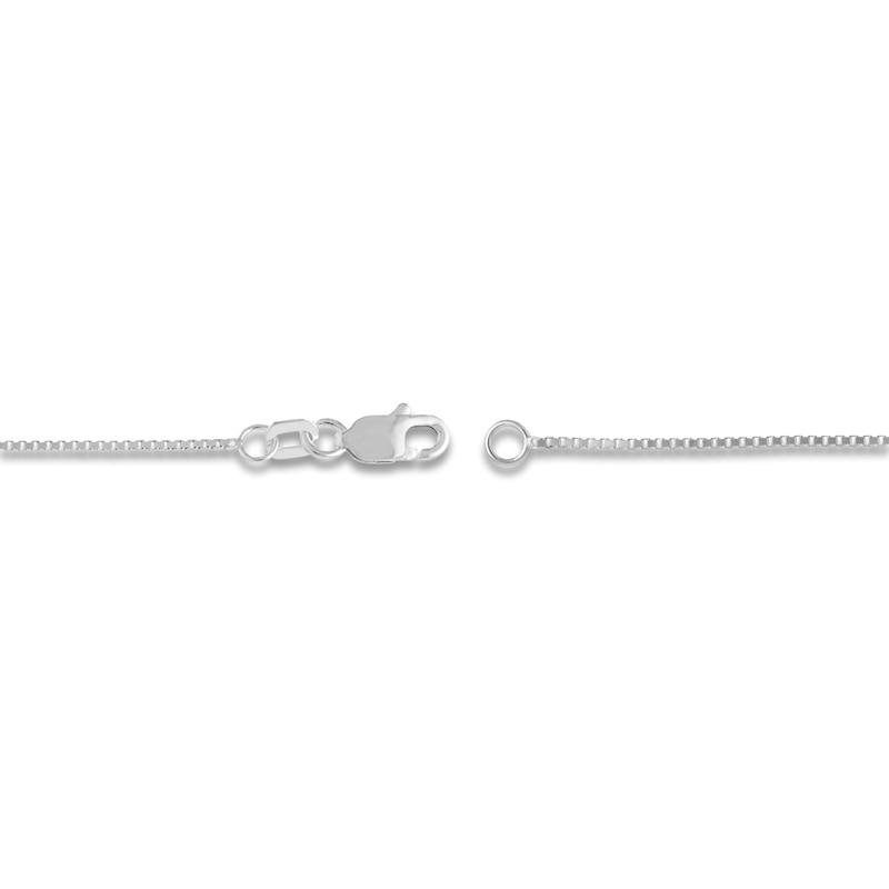 Main Image 3 of Solid Box Chain 14K White Gold 20" Length 0.73mm