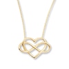 Thumbnail Image 0 of Heart Infinity Necklace 14K Yellow Gold 16"