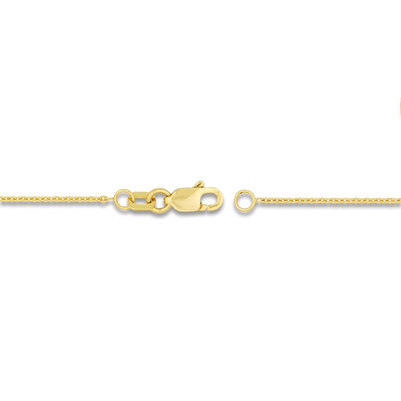 Station Necklace 14K Yellow Gold 36" Length