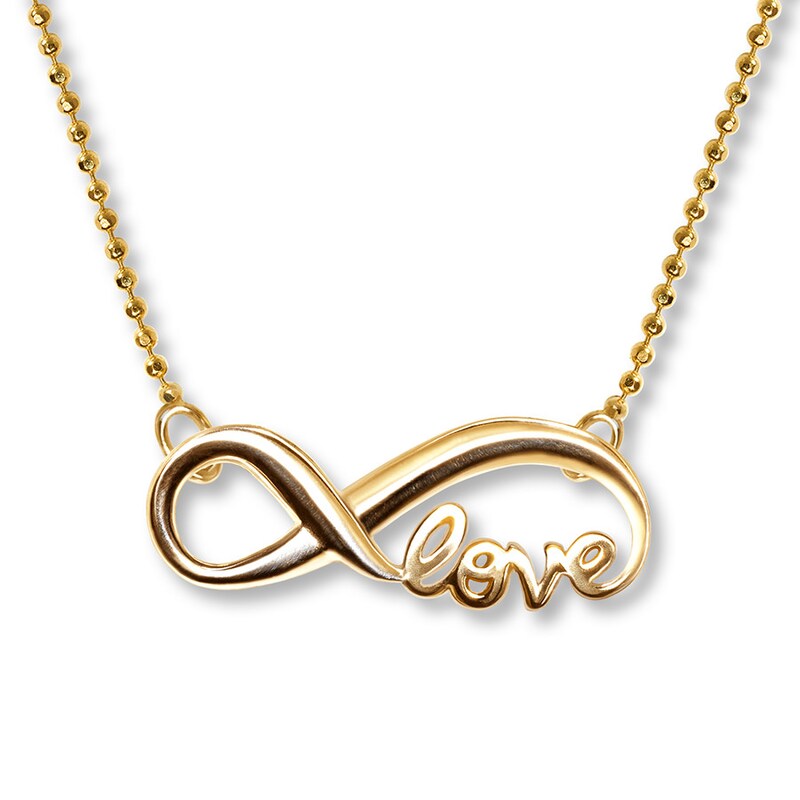 Main Image 1 of Alex Woo Infinite Love Necklace 14K Yellow Gold