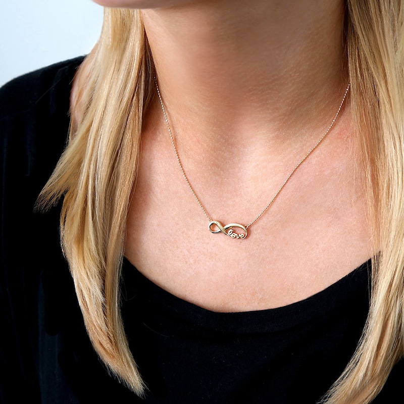 Main Image 2 of Alex Woo Infinite Love Necklace 14K Yellow Gold