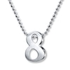 Thumbnail Image 1 of Alex Woo Necklace Number 8 Sterling Silver