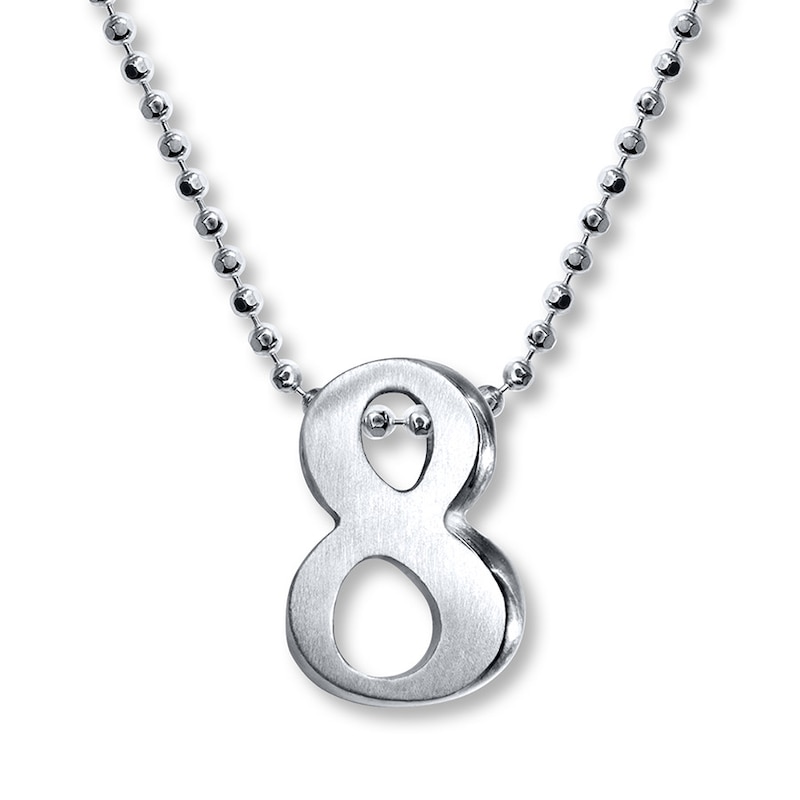 Main Image 1 of Alex Woo Necklace Number 8 Sterling Silver