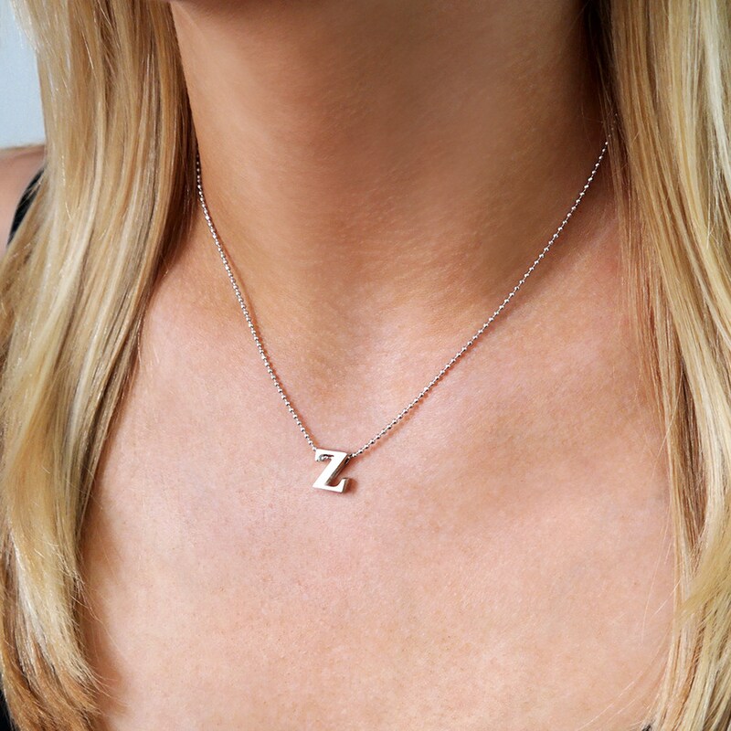 Main Image 2 of Alex Woo Necklace Letter Z Sterling Silver