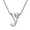 Thumbnail Image 0 of Alex Woo Necklace Letter Y Sterling Silver